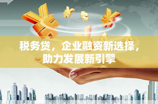 威远税务贷，企业融资新选择，助力发展新引擎