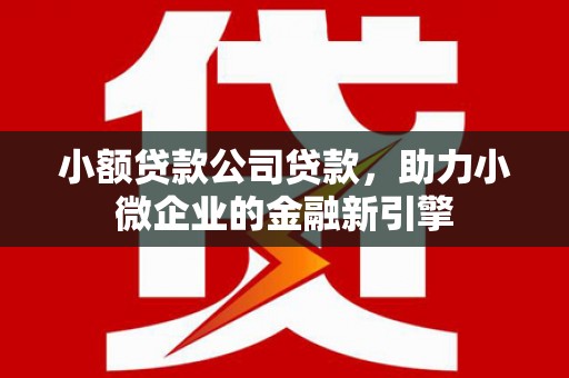 威远小额贷款公司贷款，助力小微企业的金融新引擎