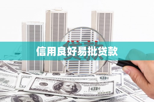 威远信用良好易批贷款